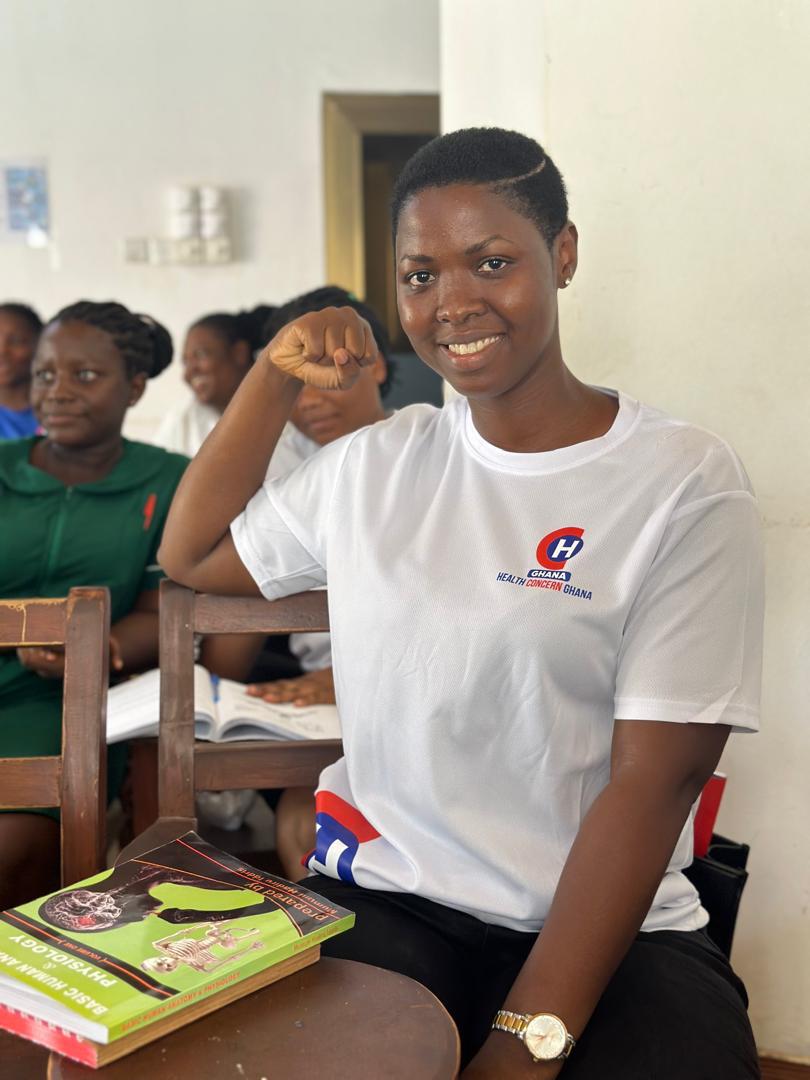 Student in Health Concern Ghana uniform